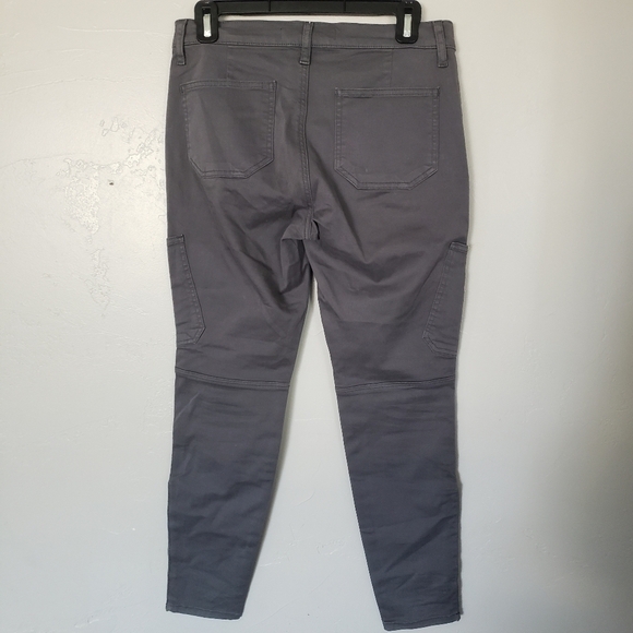 J Brand 27 Houlihan Dark Grey Pant Zipper Ankle Cargo Utility Denim Cotton Blend - Picture 3 of 7